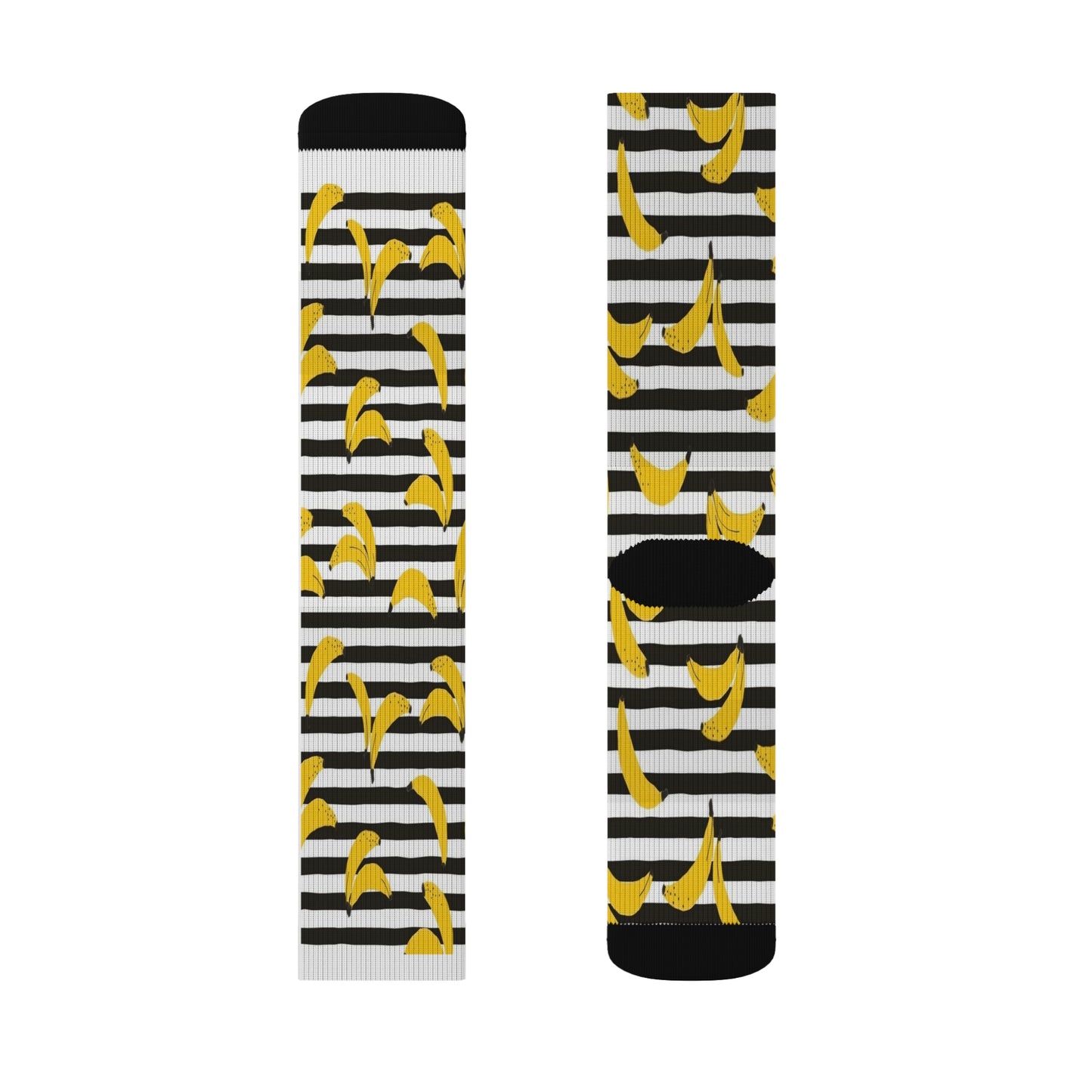 Banana Stripe Socks - Fun and Unique Style, Ideal Gift for Friends and Family, Perfect for Casual Wear and Celebrations