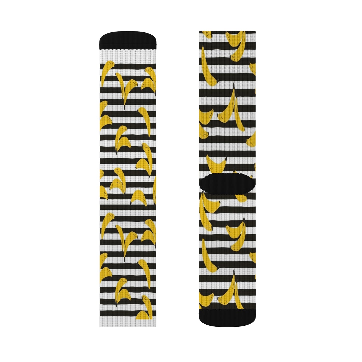Banana Stripe Socks - Fun and Unique Style, Ideal Gift for Friends and Family, Perfect for Casual Wear and Celebrations