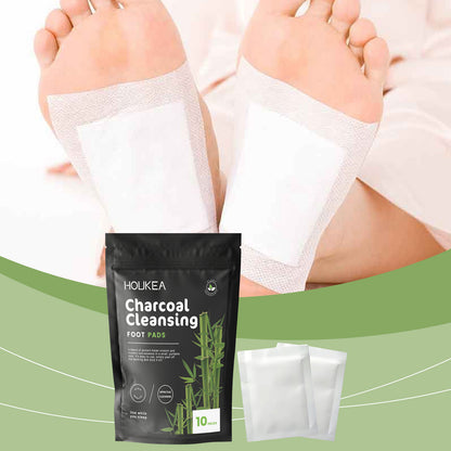 HOUKEA Bamboo Charcoal Foot Patches Gentle Daily Foot Cleaning and Body Care Bamboo Charcoal Foot Care Patch