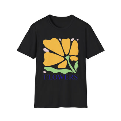 Chic Floral Design T-Shirt, Perfect for Spring, Casual Wear, Gifts for Her, Botanical Tee, Everyday Comfort