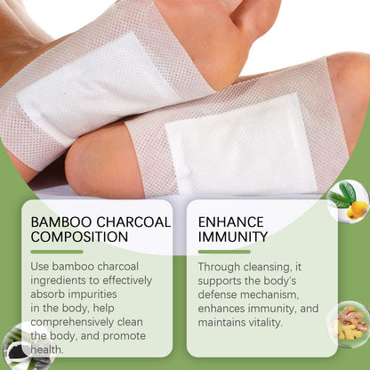 HOUKEA Bamboo Charcoal Foot Patches Gentle Daily Foot Cleaning and Body Care Bamboo Charcoal Foot Care Patch