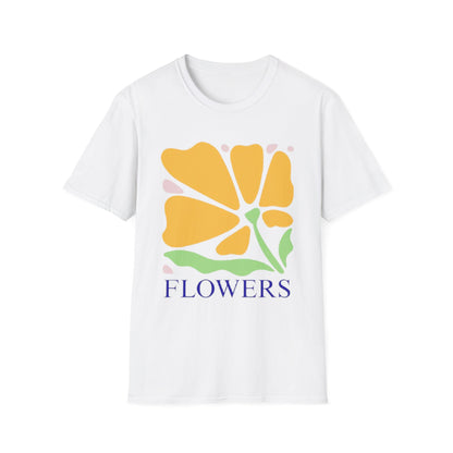 Chic Floral Design T-Shirt, Perfect for Spring, Casual Wear, Gifts for Her, Botanical Tee, Everyday Comfort