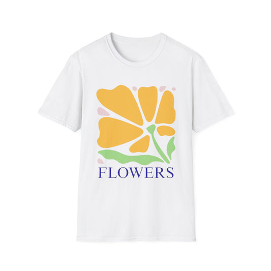 Chic Floral Design T-Shirt, Perfect for Spring, Casual Wear, Gifts for Her, Botanical Tee, Everyday Comfort
