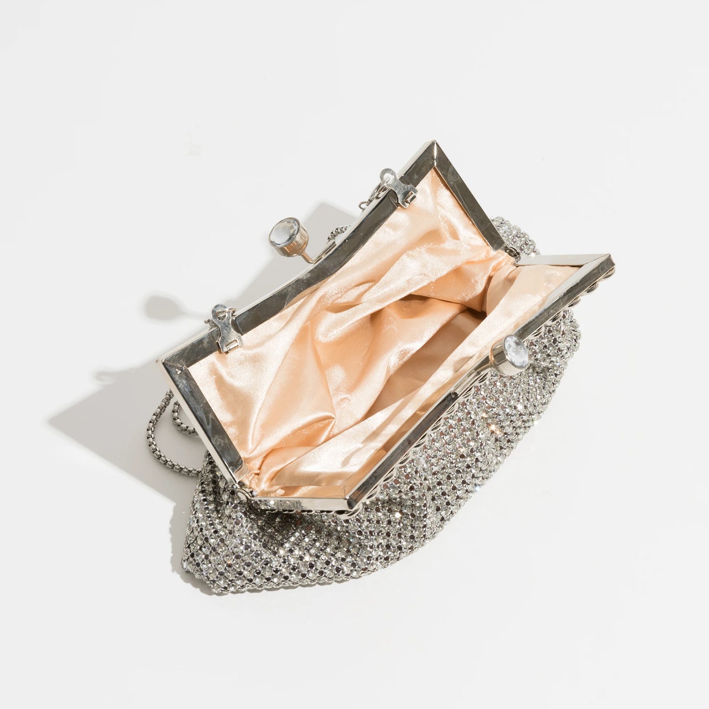 Rhinestone Beading Stylish Woman's Chain Crossbody Purse Shine Female Party Evening Tote Handbag Lady Trend Shoulder Bag