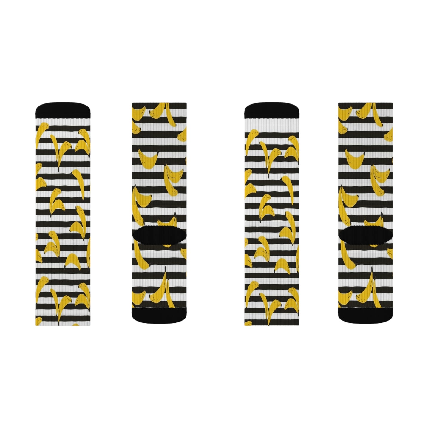 Banana Stripe Socks - Fun and Unique Style, Ideal Gift for Friends and Family, Perfect for Casual Wear and Celebrations