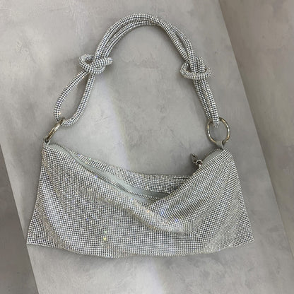 2mm New Women's Bag Rhinestone Bag With Diamonds One Shoulder Portable Diamond Underarm Bag