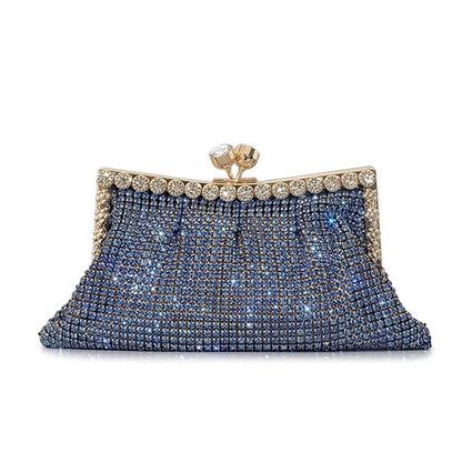 Rhinestone Beading Stylish Woman's Chain Crossbody Purse Shine Female Party Evening Tote Handbag Lady Trend Shoulder Bag