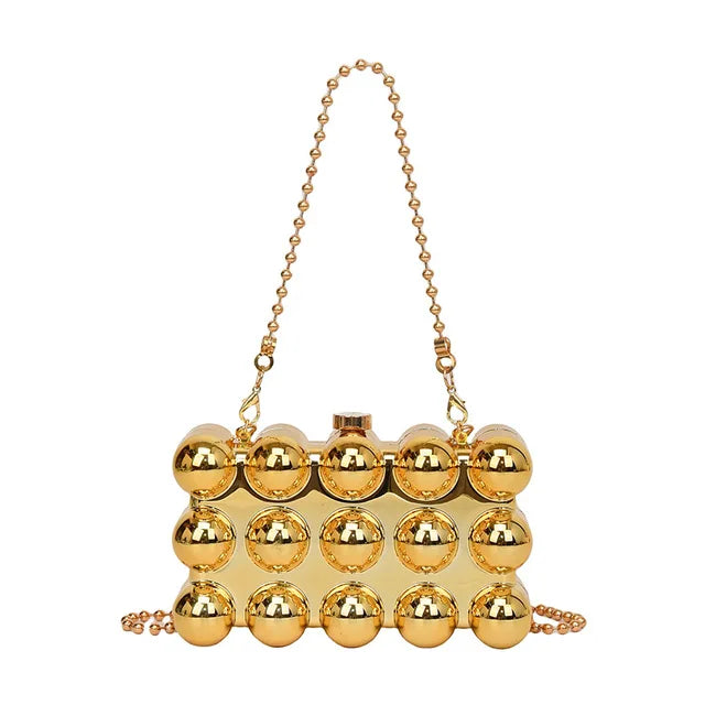 Fashionable mini lipstick bag trendy and versatile pearl chain crossbody bag