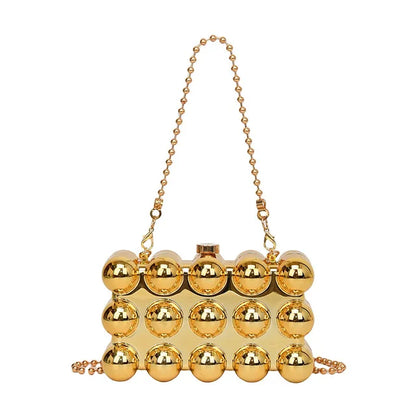 Fashionable mini lipstick bag trendy and versatile pearl chain crossbody bag