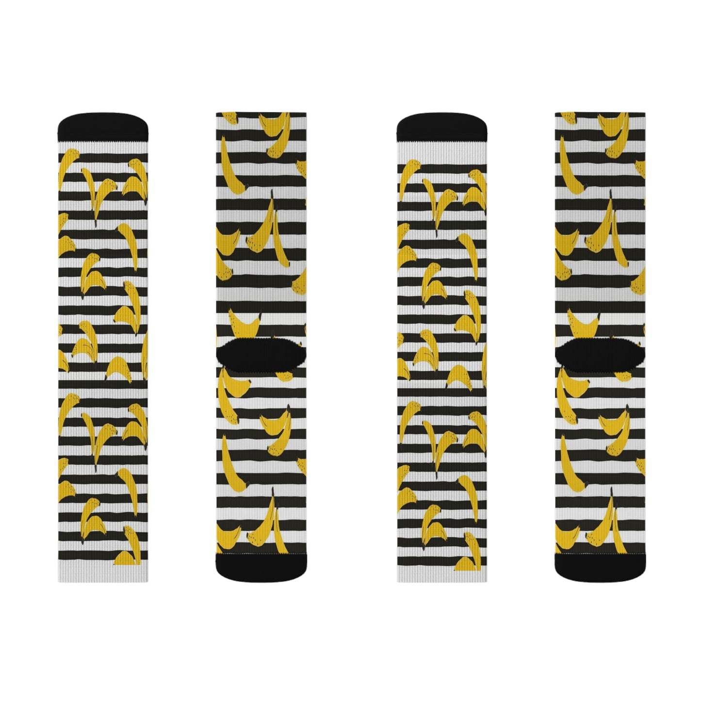 Banana Stripe Socks - Fun and Unique Style, Ideal Gift for Friends and Family, Perfect for Casual Wear and Celebrations