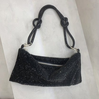 2mm New Women's Bag Rhinestone Bag With Diamonds One Shoulder Portable Diamond Underarm Bag