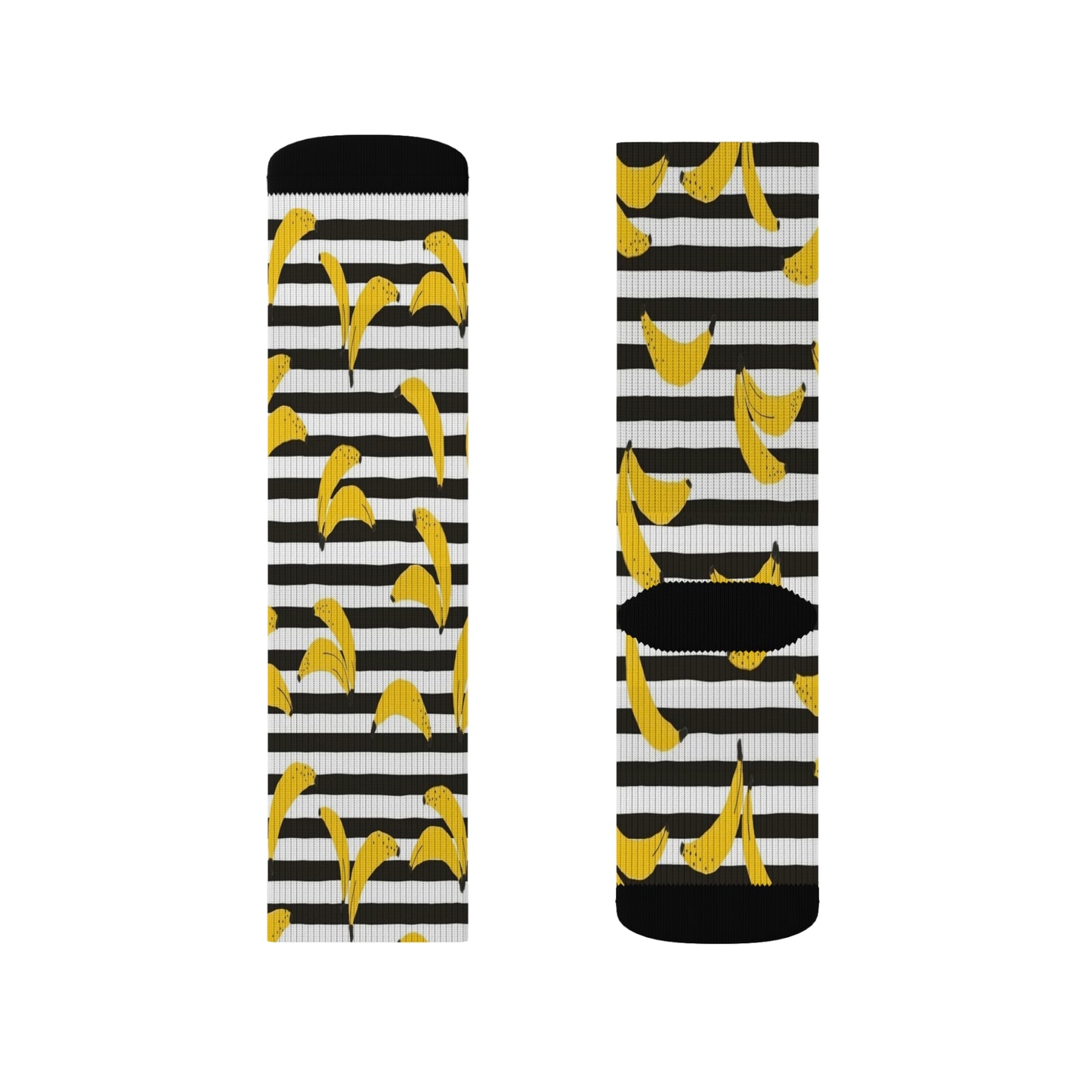 Banana Stripe Socks - Fun and Unique Style, Ideal Gift for Friends and Family, Perfect for Casual Wear and Celebrations