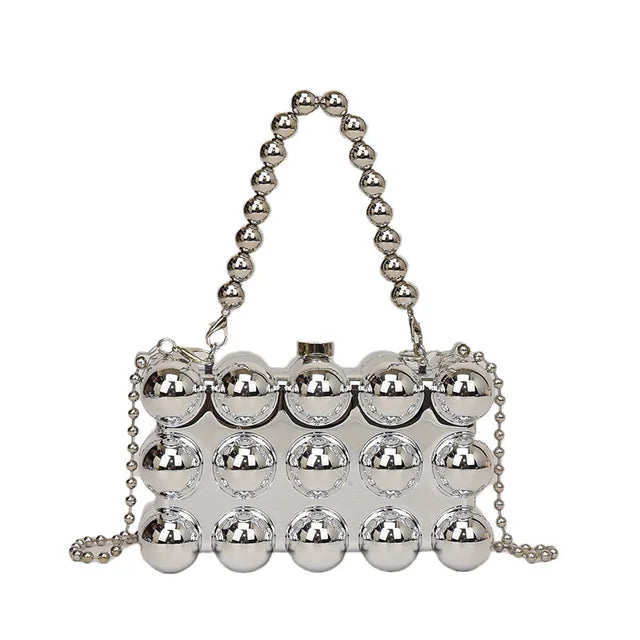 Fashionable mini lipstick bag trendy and versatile pearl chain crossbody bag