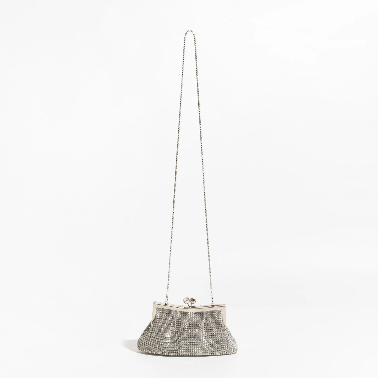 Rhinestone Beading Stylish Woman's Chain Crossbody Purse Shine Female Party Evening Tote Handbag Lady Trend Shoulder Bag