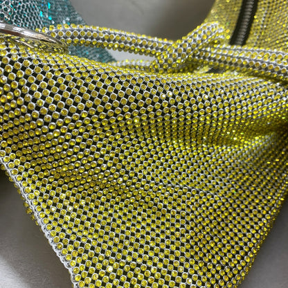 2mm New Women's Bag Rhinestone Bag With Diamonds One Shoulder Portable Diamond Underarm Bag