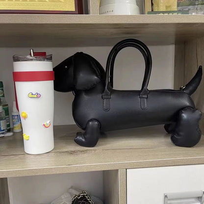 Cute Lovely Black Dog Handbag Luxury Famous  Bolsas Y2K Handbags For Women