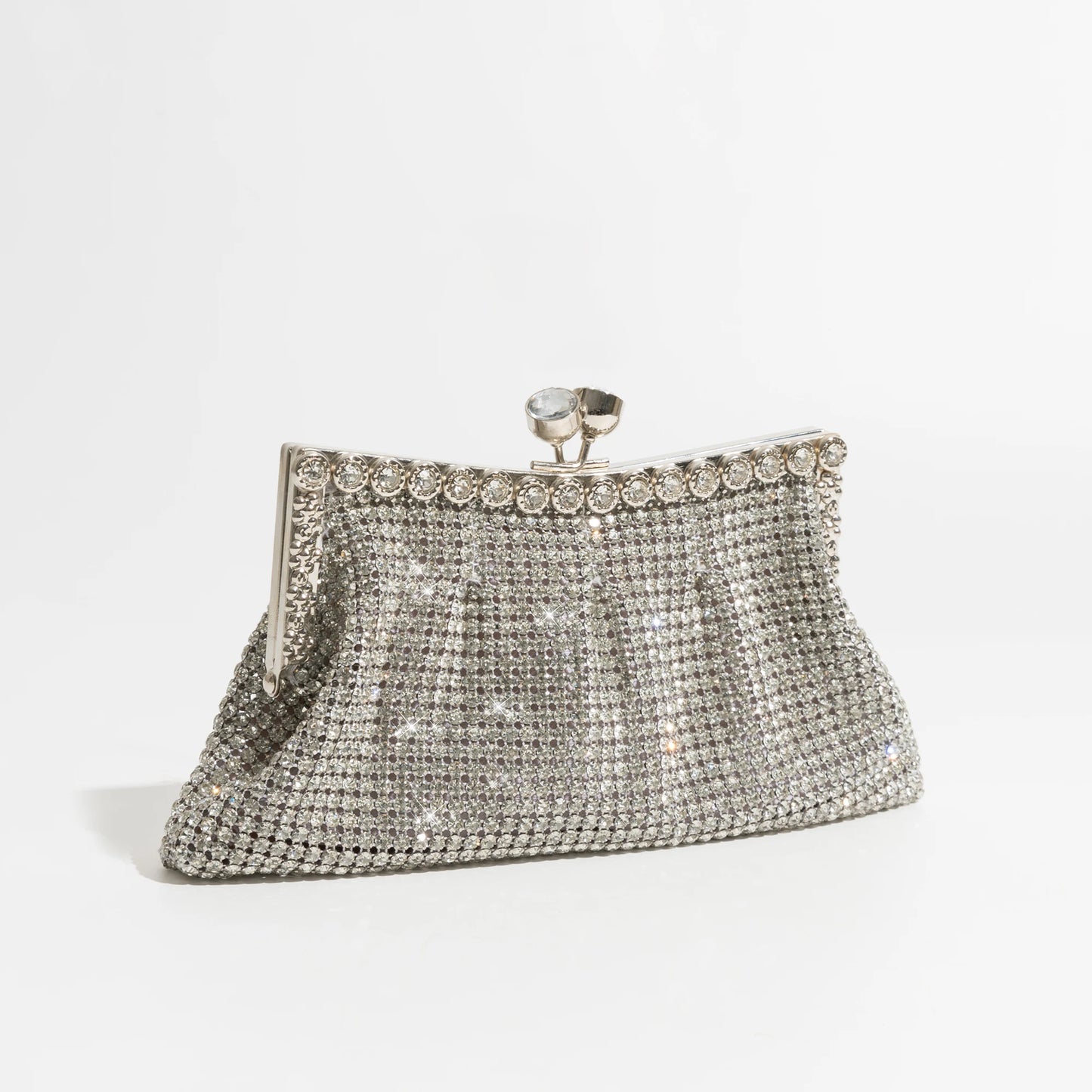 Rhinestone Beading Stylish Woman's Chain Crossbody Purse Shine Female Party Evening Tote Handbag Lady Trend Shoulder Bag